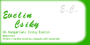 evelin csiky business card